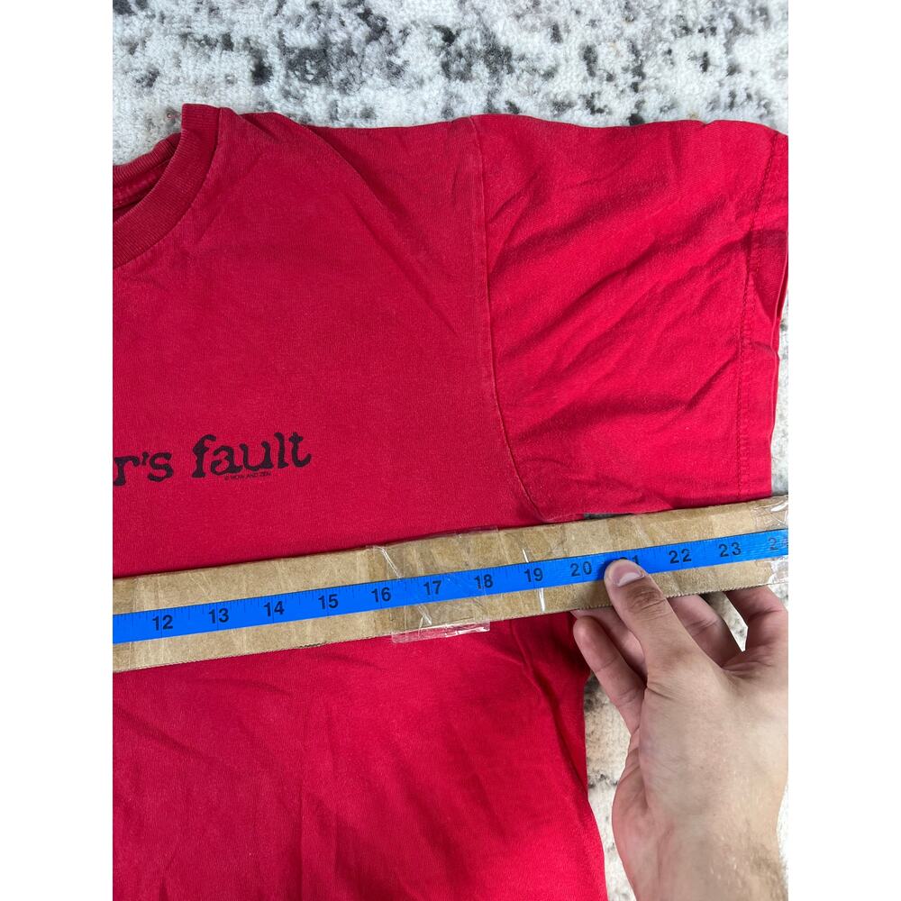 Vintage Cygnus T-Shirt Mens XL Red It's My Brothers Fault Sarcasm Sibling Y2K - Picture 4 of 6